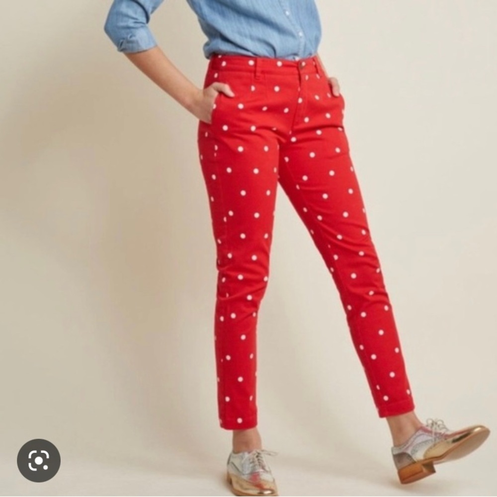 ModCloth Polkadot Pants Size Large NWT
